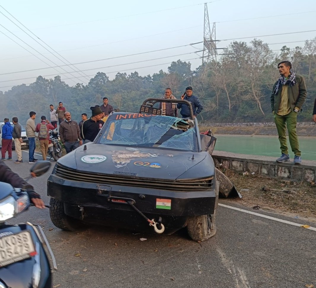दुर्घटना: चीला डैम के पास टकराई फॉरेस्ट डिपार्टमेंट की गाड़ी, चार अधिकारियों की मौत, एक लापता, पांच हुए घायल