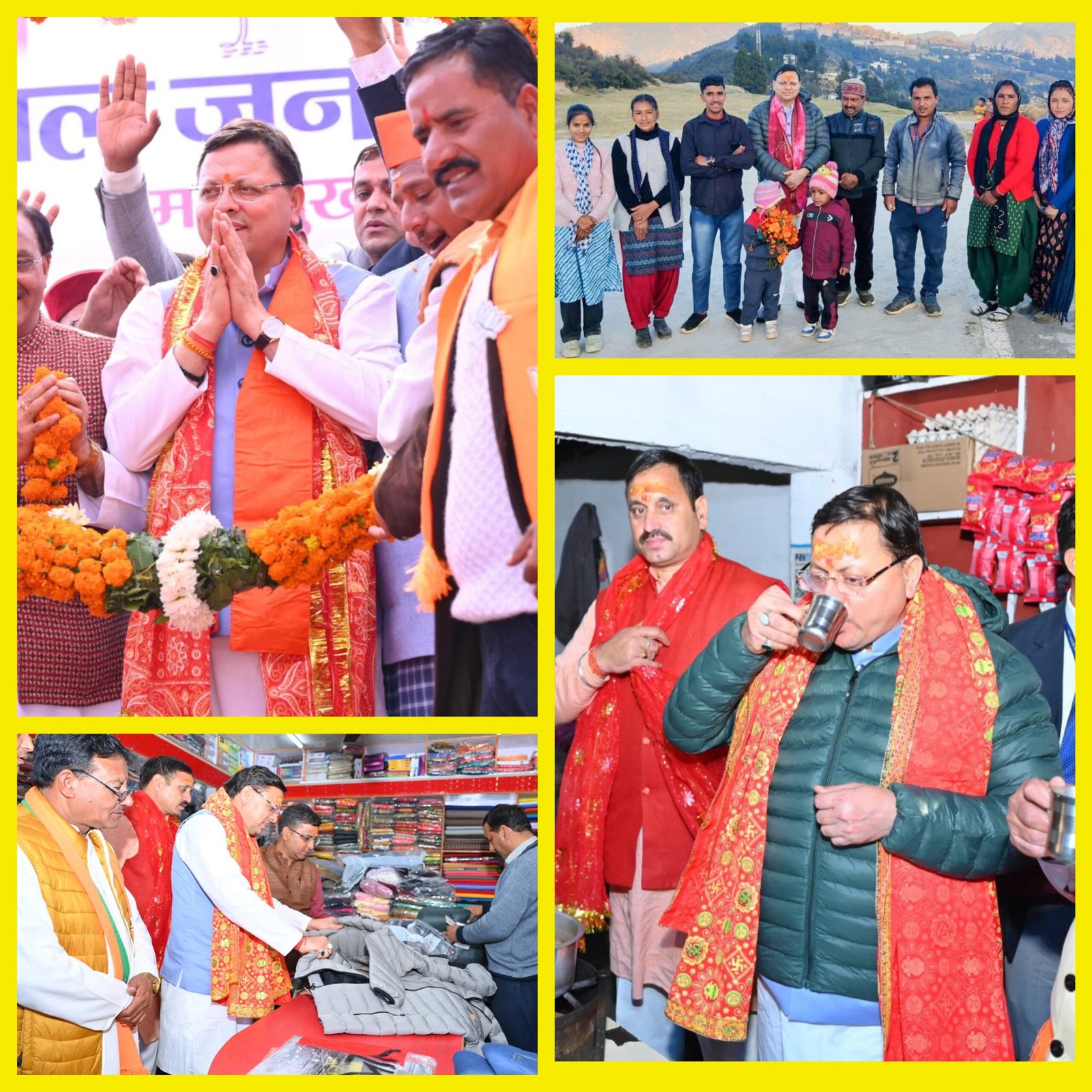 मुख्यमंत्री ने किया धुआंधार चुनाव प्रचार, फिर अचानक जा पहुंचे गैरसैण, लोगों से की बातचीत