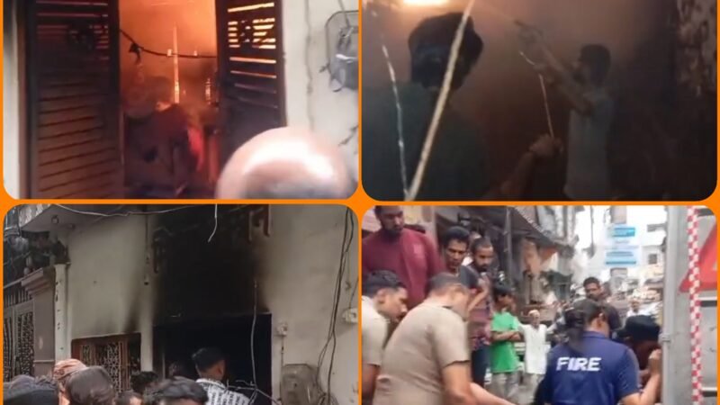 घर में बने टेंट के गोदाम में लगी आग, लाखों का सामान जला