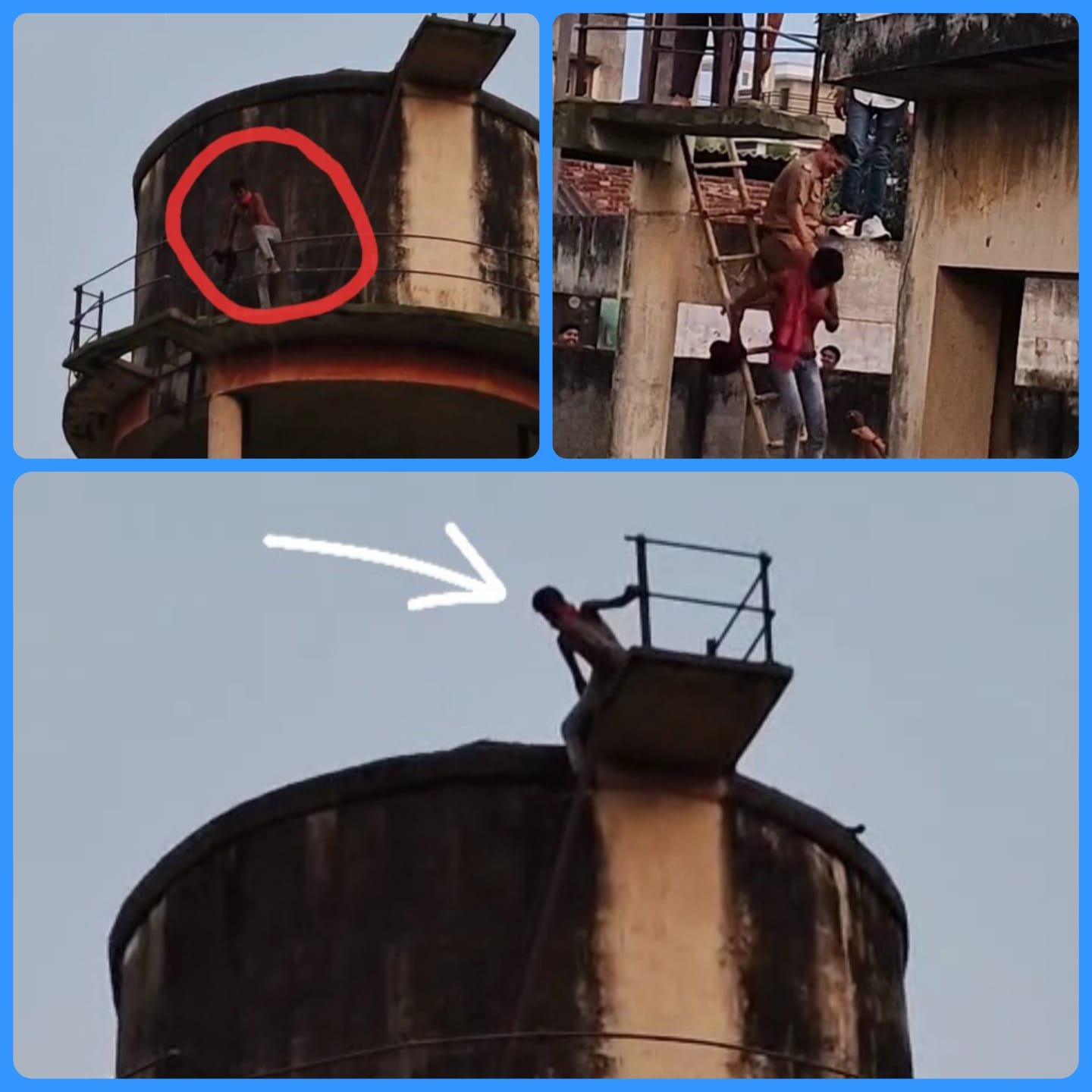 मोटरसाइकिल लेने की जिद पर अड़ा किशोर टंकी पर चढ़ा, घंटों तक की हंगामा
