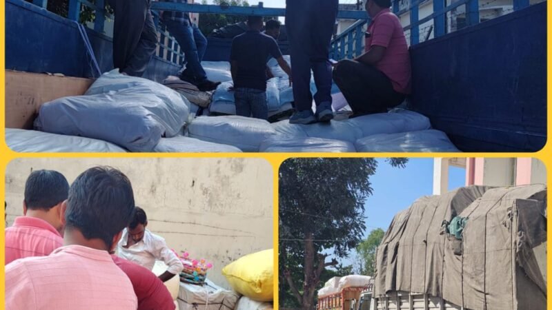 त्योहारी सीजन में बाहर से ढोए जा रहे माल की जीएसटी की टीम ने की जांच, पकड़े गए माल पर लगाया जुर्माना
