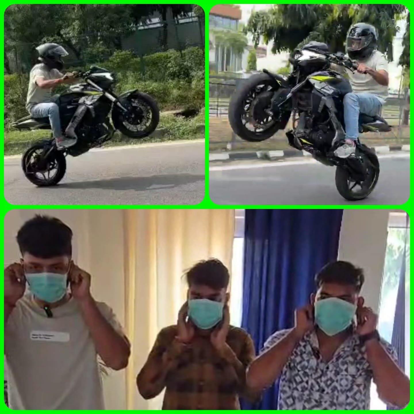 पुलिस के हत्थे चढ़े स्टंटबाज, पकड़कर किया चालान, माफी मांगते नजर आए