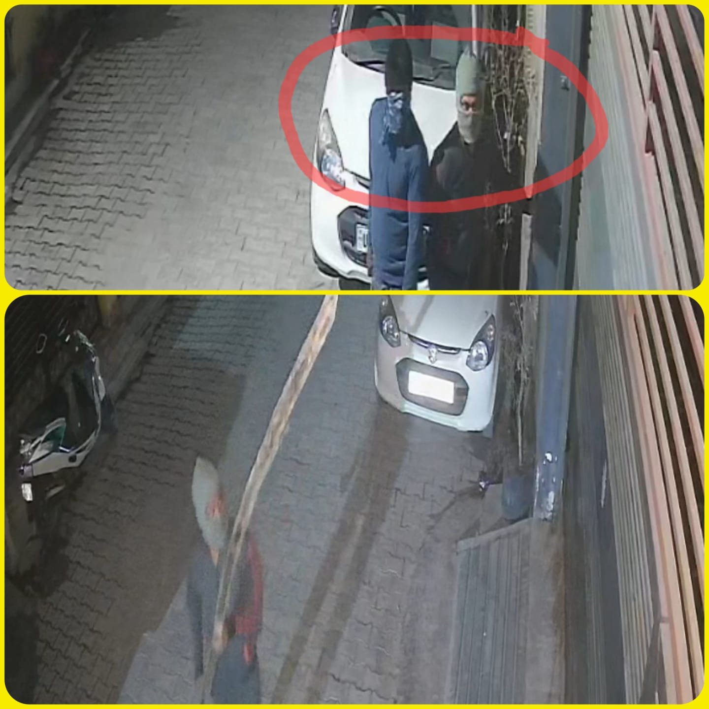 चोरों की करतूत सीसीटीवी कैमरे में हुई कैद, ताला तोड़ने में हुए नाकाम तो डंडा मार कर सीसीटीवी तोड़ दिया