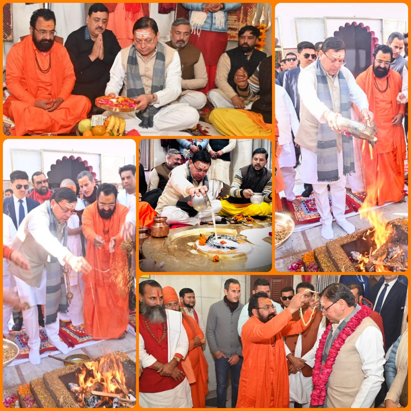 दक्षेश्वर महादेव मंदिर पहुंचकर मुख्यमंत्री ने किया दुग्धाभिषेक, साधु संतों से मुलाकात भी की