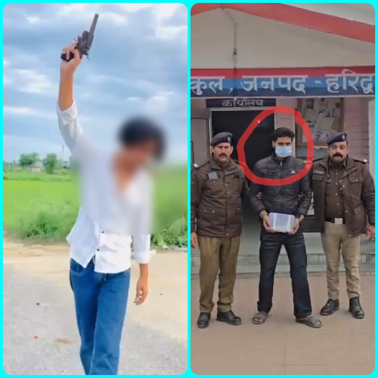 सोशल मीडिया पर तमंचे से रोब गांठना पड़ा भारी, हवालात पहुंचा युवक