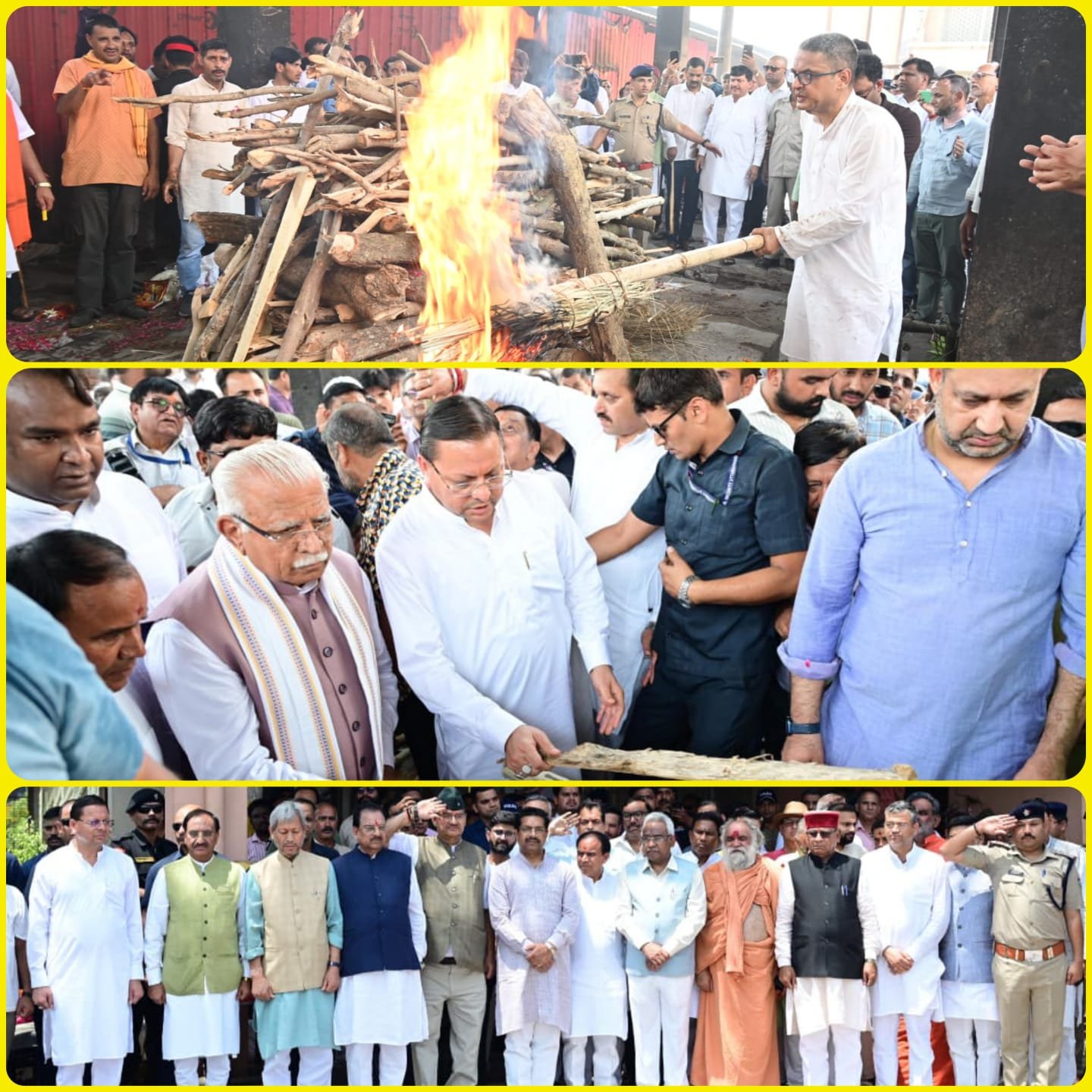 दिवंगत भुवन चंद्र खंडूड़ी का खड़खड़ी श्मशान घाट पर हुआ अंतिम संस्कार, राजनेताओं का लगा जमावड़ा