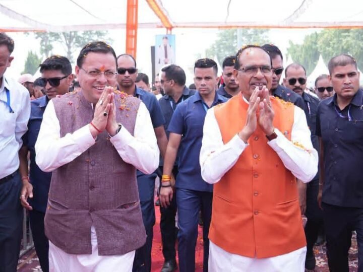 रुद्रपुर पहुंचे केंद्रीय मंत्री शिवराज सिंह और सीएम धामी, किसानों के लिए की कई बड़ी घोषणाएं