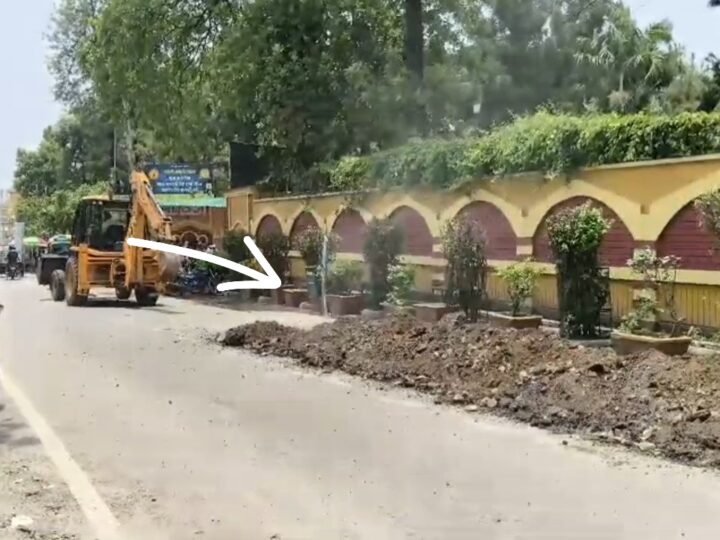 पीएनजी गैस की अंडरग्राउंड लाइन टूटी, गैस रिसाव से अफरा-तफरी
