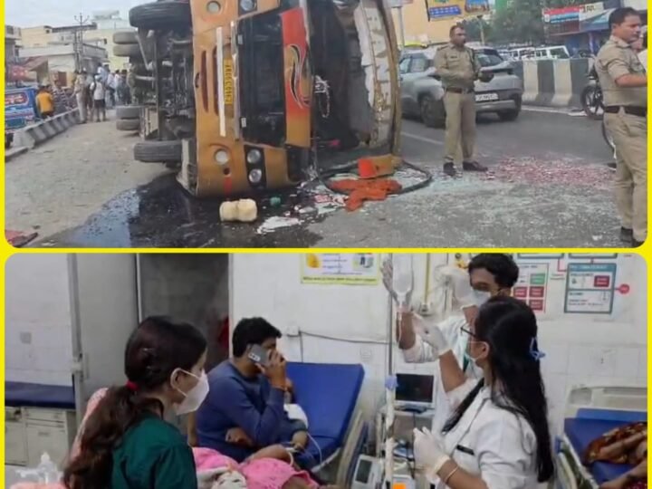 हादसे का शिकार हुई श्रद्धालुओं की बस, एक महिला की मौत 38 घायल
