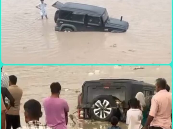 ऑफ रोडिंग के टशन में गंगा में घुसा दी थार, पुलिस ने क्रेन से निकाला, गाड़ी सीज