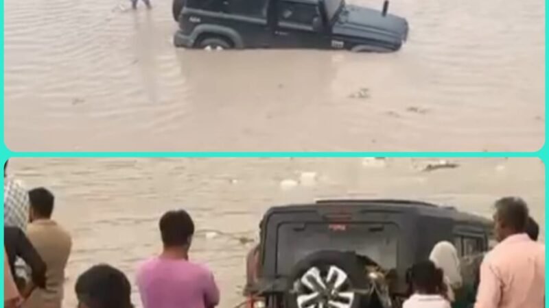 ऑफ रोडिंग के टशन में गंगा में घुसा दी थार, पुलिस ने क्रेन से निकाला, गाड़ी सीज