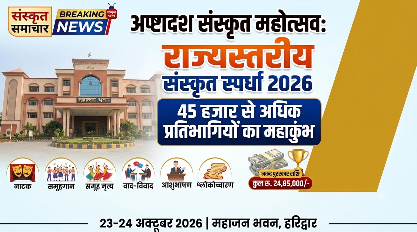 ​संस्कृत महोत्सव: खंड स्तर से राज्य स्तर तक की प्रतियोगिताएं, 45 हजार छात्रों की भागीदारी के बाद अंतिम स्पर्धा